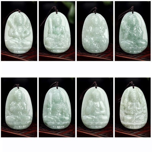 Chinese Zodiac Natal Buddha Jade Prosperity Necklace