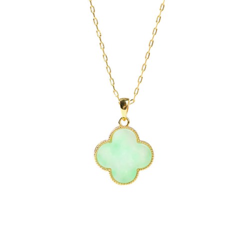 Four Leaf Clover Jade Luck Necklace Four Leaf Clover Jade Luck Necklace