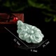 Natural Jade Kalanchoe Flower Luck Necklace Pendant