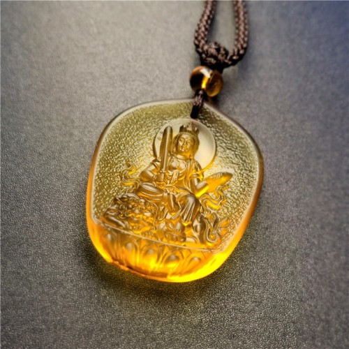 Chinese Zodiac Natal Buddha Liuli Crystal Necklace Chinese Zodiac Natal Buddha Liuli Crystal Necklace