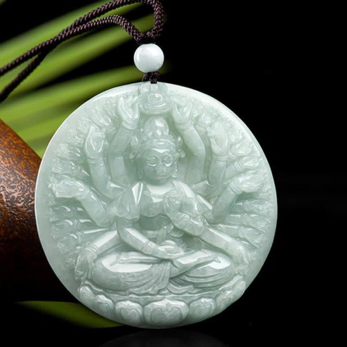Thousand-Hand Kwan Yin Jade Blessing Necklace Thousand-Hand Kwan Yin Jade Blessing Necklace