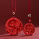 Year of the Dragon Cinnabar Copper Coin Necklace Year of the Dragon Cinnabar Copper Coin Necklace