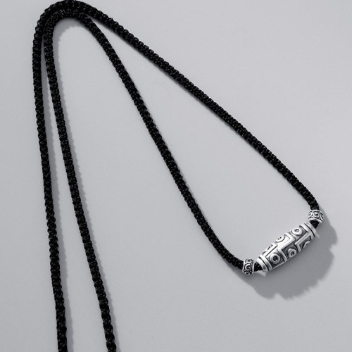 999 Silver Nine-Eye Dzi Bead Protection Necklace 999 Silver Nine-Eye Dzi Bead Protection Necklace