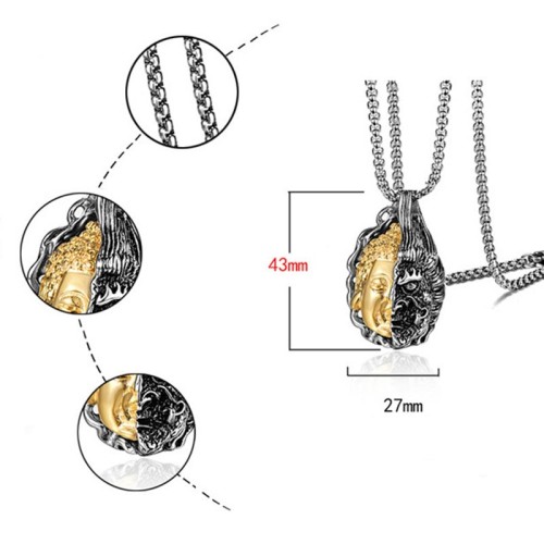 Half Buddha Half Devil Powerful Necklace Pendant Half Buddha Half Devil Powerful Necklace Pendant