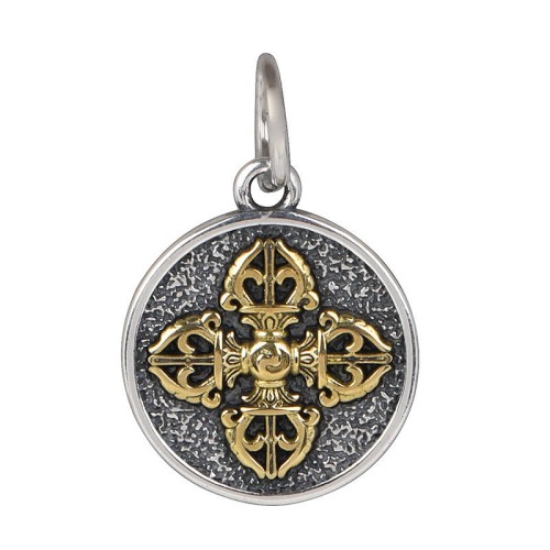 925 Sterling Silver Double Dorje Vajra Necklace 925 Sterling Silver Double Dorje Vajra Necklace