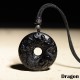 Black Obsidian Peace Buckle Strength Necklace Pendant Black Obsidian Peace Buckle Strength Necklace Pendant