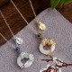 Dragon Year Hetian White Jade Success Necklace Pendant