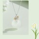 925 Silver Chalcedony Twelve Months Flower Harmony Pendant 925 Silver Chalcedony Twelve Months Flower Harmony Pendant
