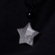 Natural Silver Sheen Obsidian Crescent Moon Protection Necklace