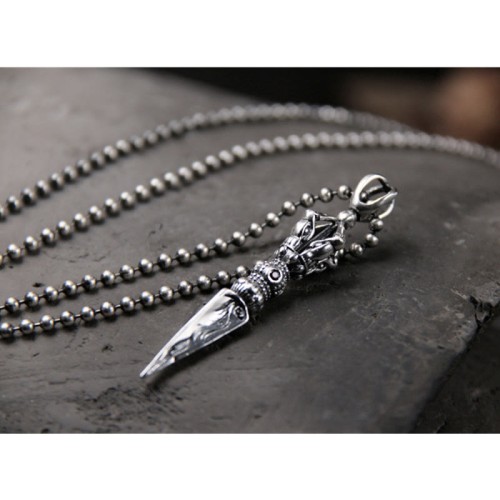 925 Sterling Silver Dorje Vajra Enlightenment Necklace 925 Sterling Silver Dorje Vajra Enlightenment Necklace
