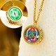Tibetan Yellow God of Wealth Crystal Necklace