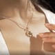 925 Sterling Silver Lotus Flower Zircon Necklace 925 Sterling Silver Lotus Flower Zircon Necklace