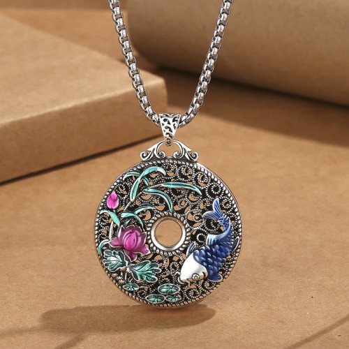 Koi Lotus Peace Fu Wealth Necklace