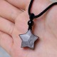 Natural Silver Sheen Obsidian Crescent Moon Protection Necklace