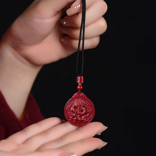 Cinnabar Dragon Protection Necklace Pendant Cinnabar Dragon Protection Necklace Pendant