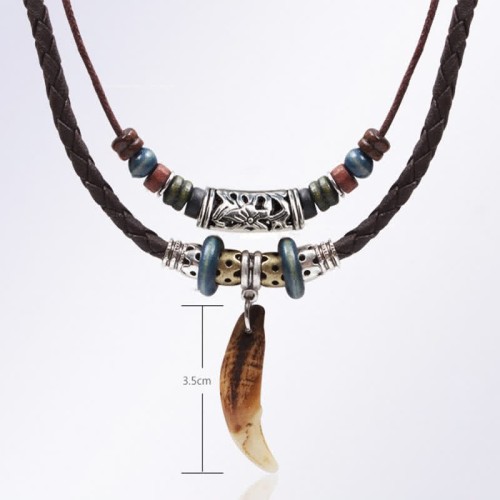 Ethnic Wolf Tooth Beads Wealth Necklace