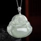 925 Sterling Silver Jade Laughing Buddha Necklace 925 Sterling Silver Jade Laughing Buddha Necklace