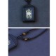 Sterling Silver Ebony Wood Lotus Calm Necklace Pendant Sterling Silver Ebony Wood Lotus Calm Necklace Pendant
