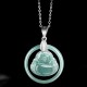 925 Silver Jade Round Laughing Buddha Necklace 925 Silver Jade Round Laughing Buddha Necklace