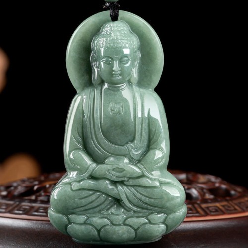 Amitabha Buddha Jade Amulet Necklace Pendant Amitabha Buddha Jade Amulet Necklace Pendant