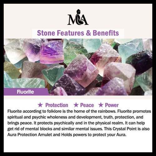 Colorful Fluorite Nine-Tailed Fox Protection Necklace Colorful Fluorite Nine-Tailed Fox Protection Necklace