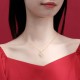 Cyan Jade Gourd Lotus Leaf Abundance Necklace Cyan Jade Gourd Lotus Leaf Abundance Necklace