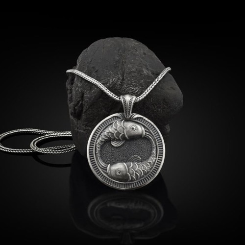 Pure Tin Koi Fish Luck Necklace Pure Tin Koi Fish Luck Necklace