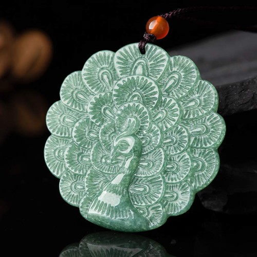 Jade Peacock Luck Prosperity Necklace Pendant Jade Peacock Luck Prosperity Necklace Pendant