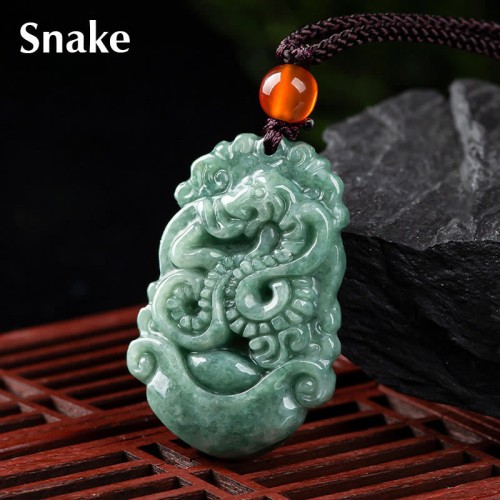 Natural Jade 12 Chinese Zodiac Prosperity Necklace Natural Jade 12 Chinese Zodiac Prosperity Necklace