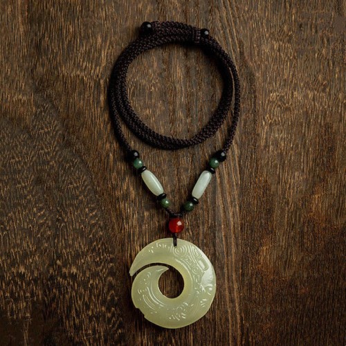 Peace Buckle Red Sandalwood Agate Necklace Peace Buckle Red Sandalwood Agate Necklace