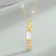 925 Sterling Silver Hetian White Jade Bamboo Happiness Necklace 925 Sterling Silver Hetian White Jade Bamboo Happiness Necklace
