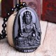 Obsidian Buddha Amulet Protection Necklace Pendant Obsidian Buddha Amulet Protection Necklace Pendant