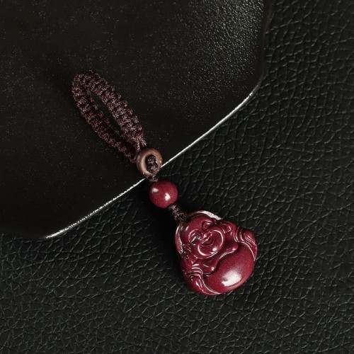 Laughing Buddha Cinnabar Blessing Pendant Keychain Laughing Buddha Cinnabar Blessing Pendant Keychain