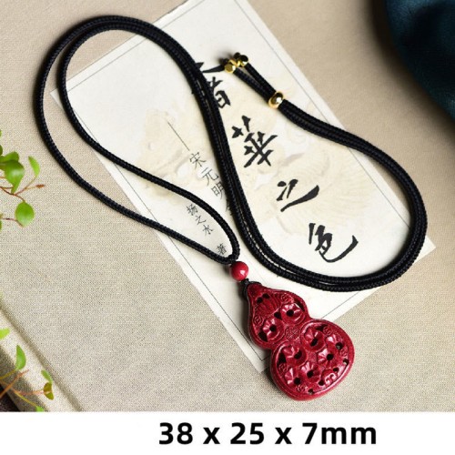 Laughing Buddha Yin Yang Cinnabar Blessing Necklace