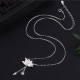 Sterling Silver Lotus Flower Enlightenment Necklace Pendant