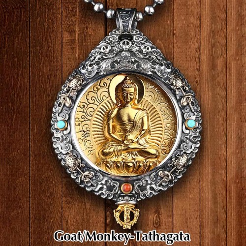 Zodiac Buddha Thangka Wealth Necklace Zodiac Buddha Thangka Wealth Necklace