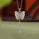 925 Sterling Silver Hetian White Jade Butterfly Blessing Necklace 925 Sterling Silver Hetian White Jade Butterfly Blessing Necklace