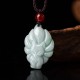 Natural Jade Nine-Tailed Fox Prosperity Necklace