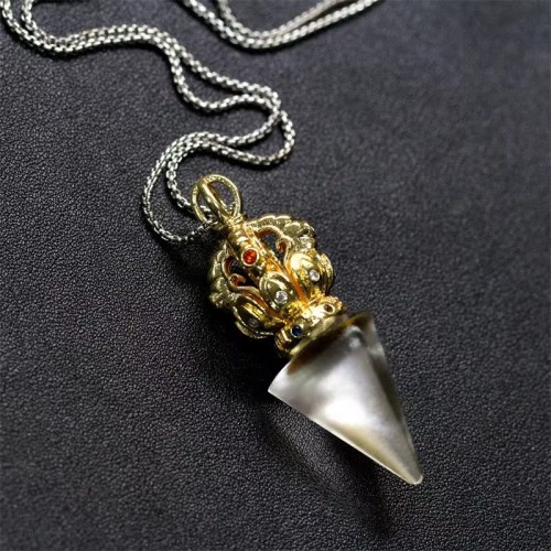 Tibetan Dorje Vajra Lotus Liuli Strength Necklace Pendant Tibetan Dorje Vajra Lotus Liuli Strength Necklace Pendant