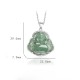 925 Silver Laughing Buddha Jade Luck Necklace 925 Silver Laughing Buddha Jade Luck Necklace