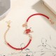 925 Sterling Silver Year of the Dragon Red Agate Necklace 925 Sterling Silver Year of the Dragon Red Agate Necklace