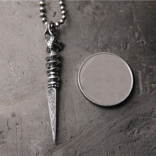 925 Sterling Silver Dragon Dorje Vajra Necklace 925 Sterling Silver Dragon Dorje Vajra Necklace