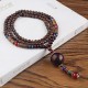 Tibetan Wenge Wood Bodhi Seed Agate Necklace Tibetan Wenge Wood Bodhi Seed Agate Necklace