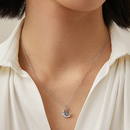 Strawberry Quartz Blue Crystal Love Healing Necklace