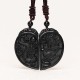 Black Obsidian Dragon Phoenix Protection Necklace