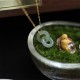 Sterling Silver Double Peace Buckle Hetian Jade Luck Pendant