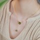 Hetian Cyan Jade Plum Flower Luck Necklace Pendant