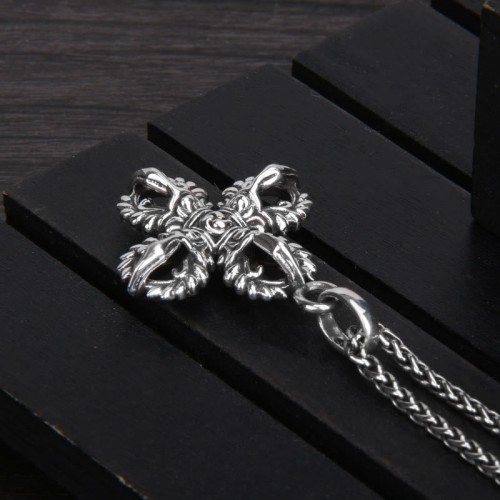 925 Silver Double Dorje Vajra Necklace Pendant 925 Silver Double Dorje Vajra Necklace Pendant