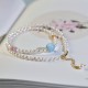 Sterling Silver Pearl Larimar Sincerity Necklace Pendant Sterling Silver Pearl Larimar Sincerity Necklace Pendant