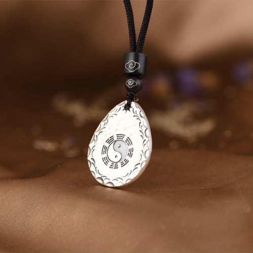 Vintage 999 Silver Yin Yang Bagua Balance Necklace Vintage 999 Silver Yin Yang Bagua Balance Necklace